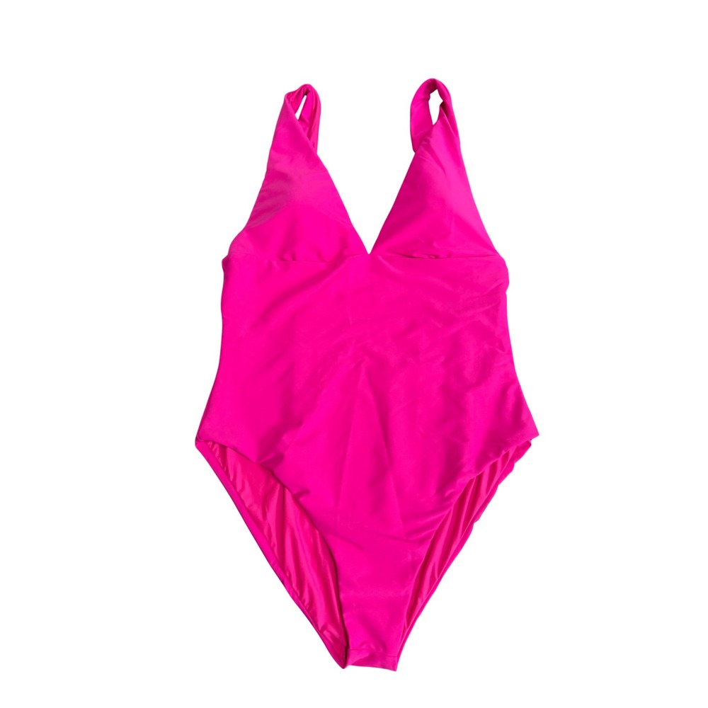 918. Antonio Melani Women's One Piece Open Back Swimsuit XL Hot Pink Swimwear